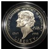 1993 $1 COMMEM JEFFERSON 50TH ANNIV OF BIRTH