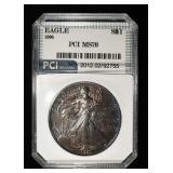 1990 AMERICAN SILVER EAGLE PCI PERFECT GEM BU