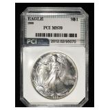 1988 AMERICAN SILVER EAGLE PCI PERFECT GEM BU