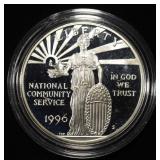 1996-S $1 COMMEM NATINAL COMMUNITY SERVICE PR