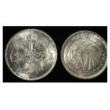 (2) 72.5% SILVER FORIGEN COINS