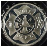 FIRE DEPT. 1 OZ 0.99 SILVER ROUND