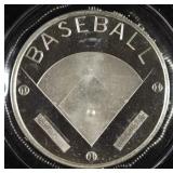 BASEBALL 1 OZ 0.999 SILVER ROUND