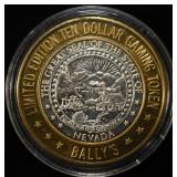 BALLY'S 0.999 SILVER CASINO TOKEN