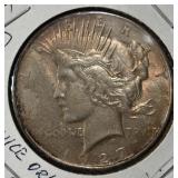 1927-D PEACE DOLLAR NICE ORIG AU/UNC
