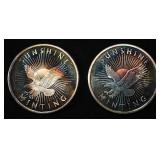 (2) SUNSHINE MINTING .5 OZ .999 SILVER ROUNDS