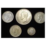 2.07 TROY OZ MIXED FOREIGN SILVER COINS