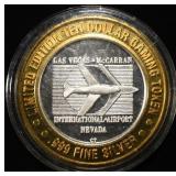MCCARRAN AIRPORT 0.999 SILVER CASINO TOKEN