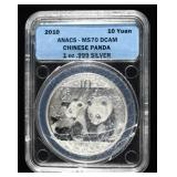 2010 10Y ANACS MS70DCAM 1 0Z O.999 SILVER
