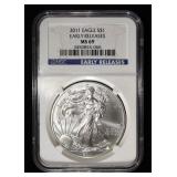 2011 AMERICAN SILVER EAGLE NGC MS69