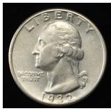 1932-D WASHINGTON QUARTER AU/BU