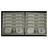 (10) $1 SILVER CERTIFICATES CU