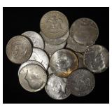 (20) 40% SILVER KENNEDY HALF DOLLARS