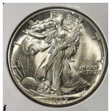 1937 WALKING LIBERTY HALF DOLLAR CH BU