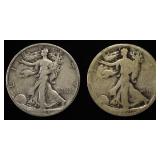 1920-S & 1933-S WALKING LIBERTY HALVES