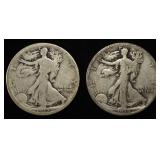 1917-S & 1918 WALKING LIBERTY HALVES