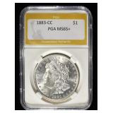 1883-CC MORGAN DOLLAR PGA GEM BU