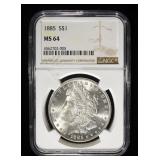 1885 MORGAN DOLLAR NGC MS64