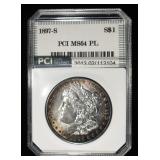 1897-S MORGAN DOLLAR PCI CH/GEM BU PL