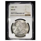 1886 MORGAN DOLLAR NGC MS64