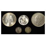 2.05 TROY OZ MIXED FOREIGN SILVER COINS