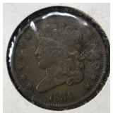 1834 CLASSIC HEAD HALF CENT VF