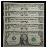 (5) $1 STAR NOTES