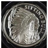 SITTING BULL 1 OZ 0.999 SILVER ROUND