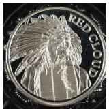 RED CLOUD 1 OZ 0.999 SILVER ROUND
