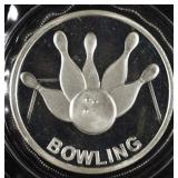 BOWLING 1 OZ 0.999 SILVER ROUND