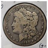 1890-CC MORGAN DOLLAR G-VG