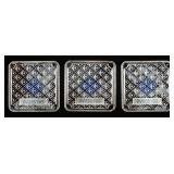 (3) 10 GRAMS 0.999 SILVER SQUARES
