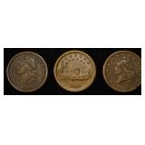 3 CIVIL WAR TOKENS