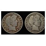 1894-O & 1915-S BARBER HALVES