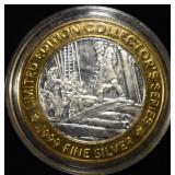 TREASURE BAY 0.999 SILVER CASINO TOKEN