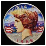 1922-D PAINTED PEACE DOLLAR