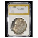 1903 MORGAN DOLLAR PGA SUPERB GEM BU