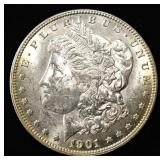 1901-O MORGAN DOLLAR CH BU COLOR REV.