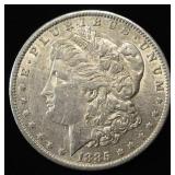 1885-O MORGAN DOLLAR AU