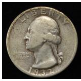 1932-S WASHINGTON QUARTER VG/F