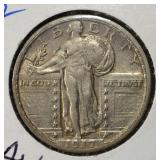 1917 STANDING LIBERTY QUARTER TYPE 2 AU