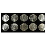 (10) 90% SILVER KENNEDY HALF DOLLAR