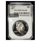 1990-P $1 COMMEM EISENHOWER PCI PERFECT GEM PR