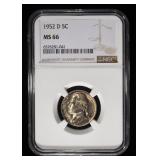 1952-D JEFFERSON NICKEL NGC MS66