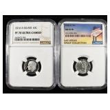 (2) NGC GRADED  DIMES