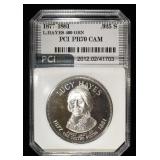 LUCY HAYES 92.5% SILVER PCI PERFECT GEM PR CAM