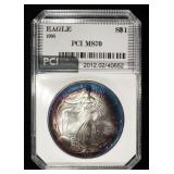 1995 AMERICAN SILVER EAGLE PCI PERFECT GEM BU