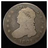 1821 BUST QUARTER GOOD