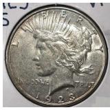 1923-S PEACE DOLLAE VF