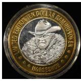 HORSESHOE .999 SILVER CASINO TOKEN